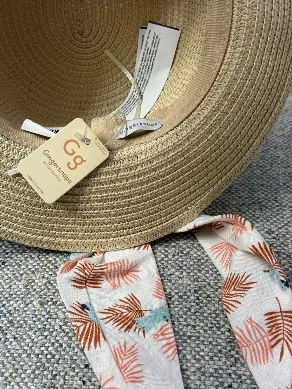 NWT Gingersnaps Havana Hat | Kids Adjustable Sun Hat | Linen Blend